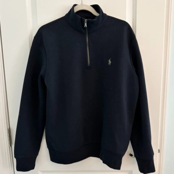 Ralph Lauren Polo Men's Navy Performance Quarter Zip - Size Medium - Picture 1 of 4